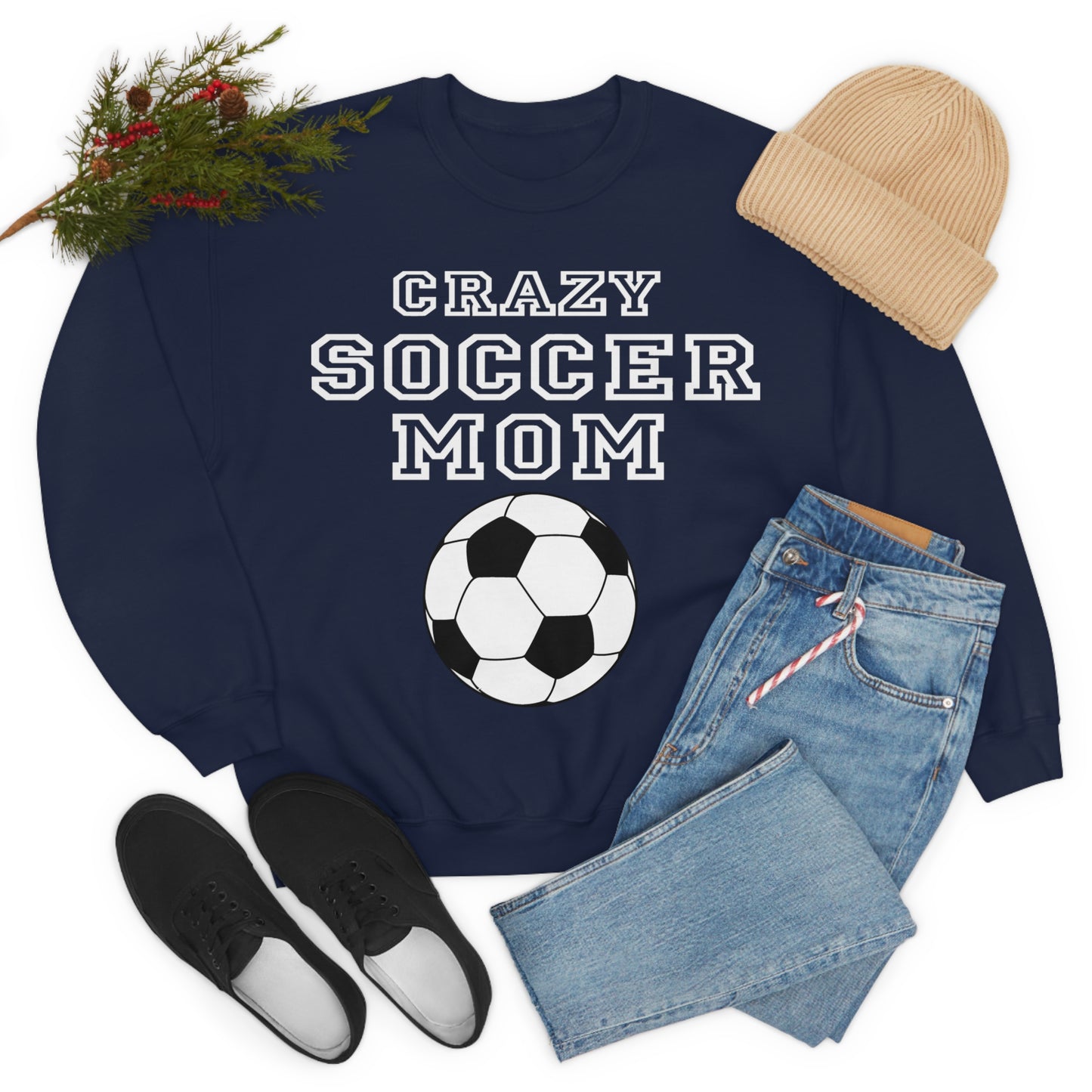 Crazy soccer mom Crewneck Sweatshirt