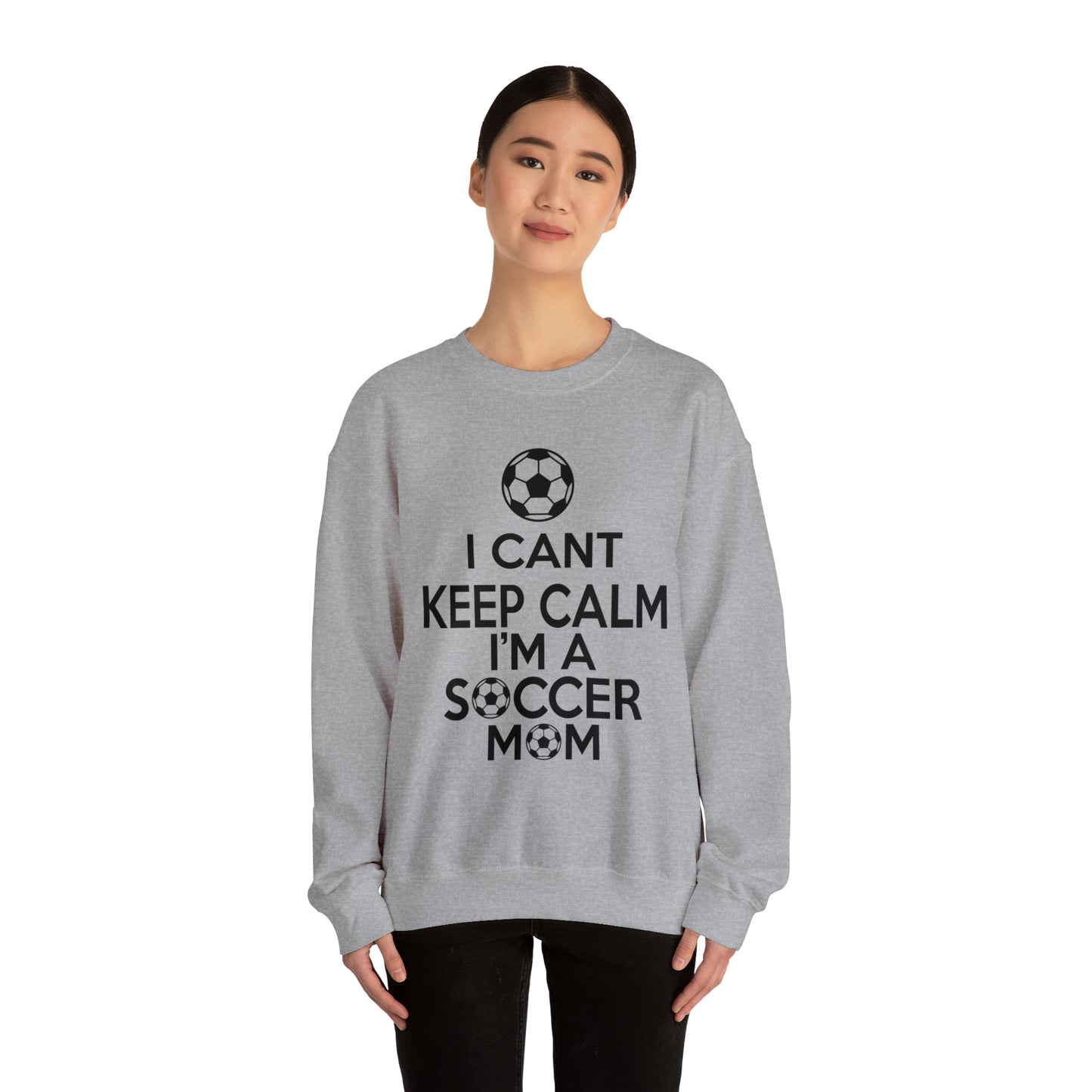 I can't keep calm I'm a soccer mom Crewneck Sweatshirt