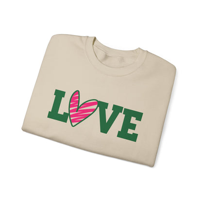 Love stripped heart Crewneck Sweatshirt