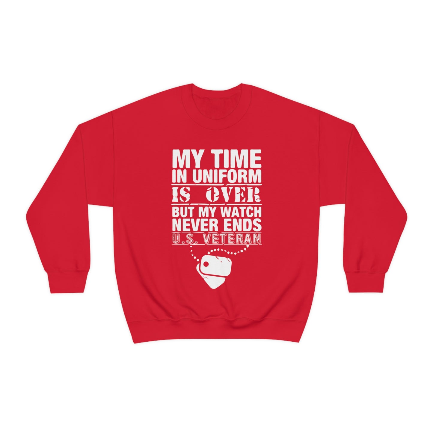 my time in uniform is over Crewneck Sweatshirt