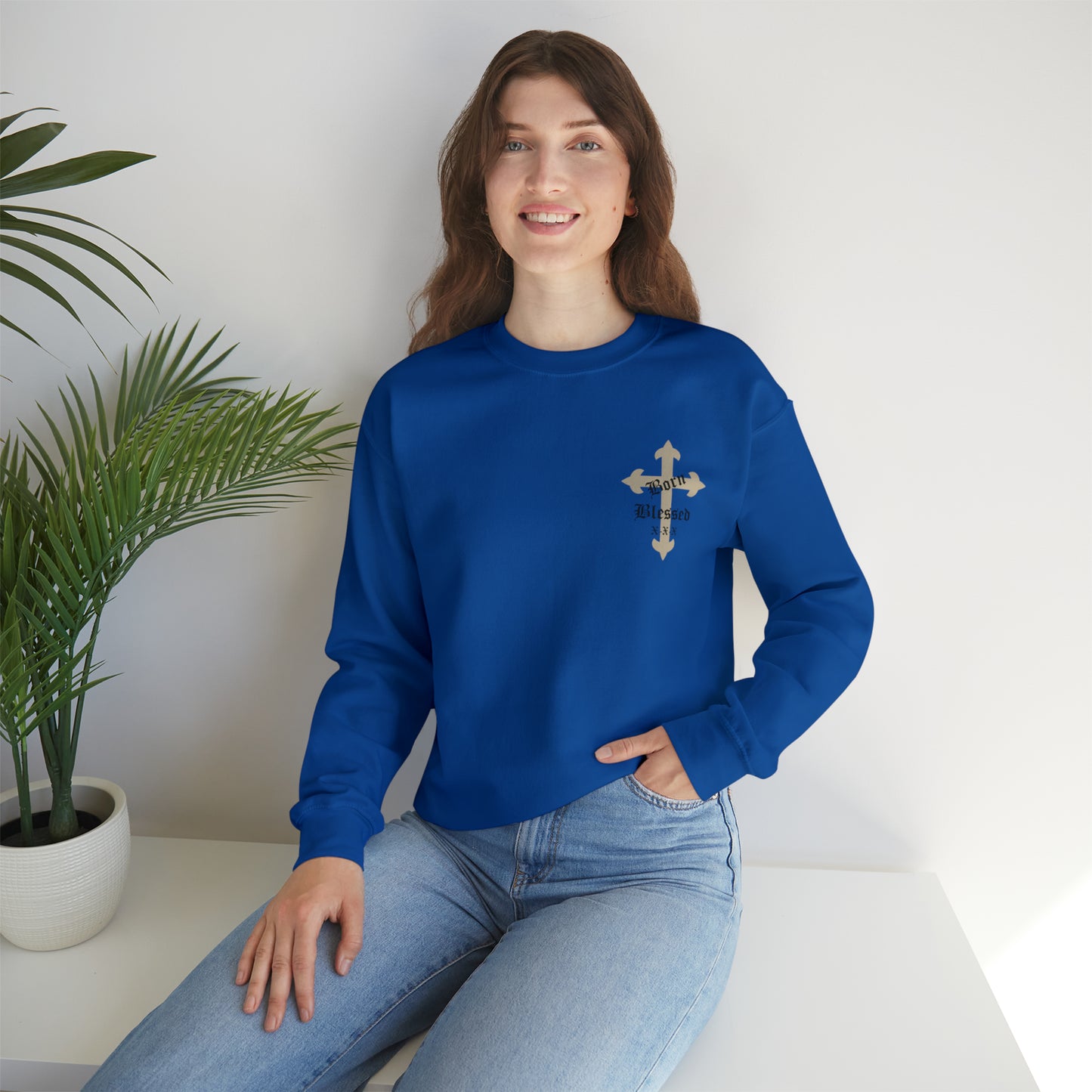 Born Blessed Crewneck Sweatshirt