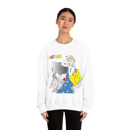 I love to travel _1 Crewneck Sweatshirt