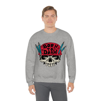 Born to_Draw Crewneck Sweatshirt