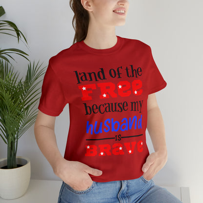 U.S.A the Land of the free Husband T-Shirt