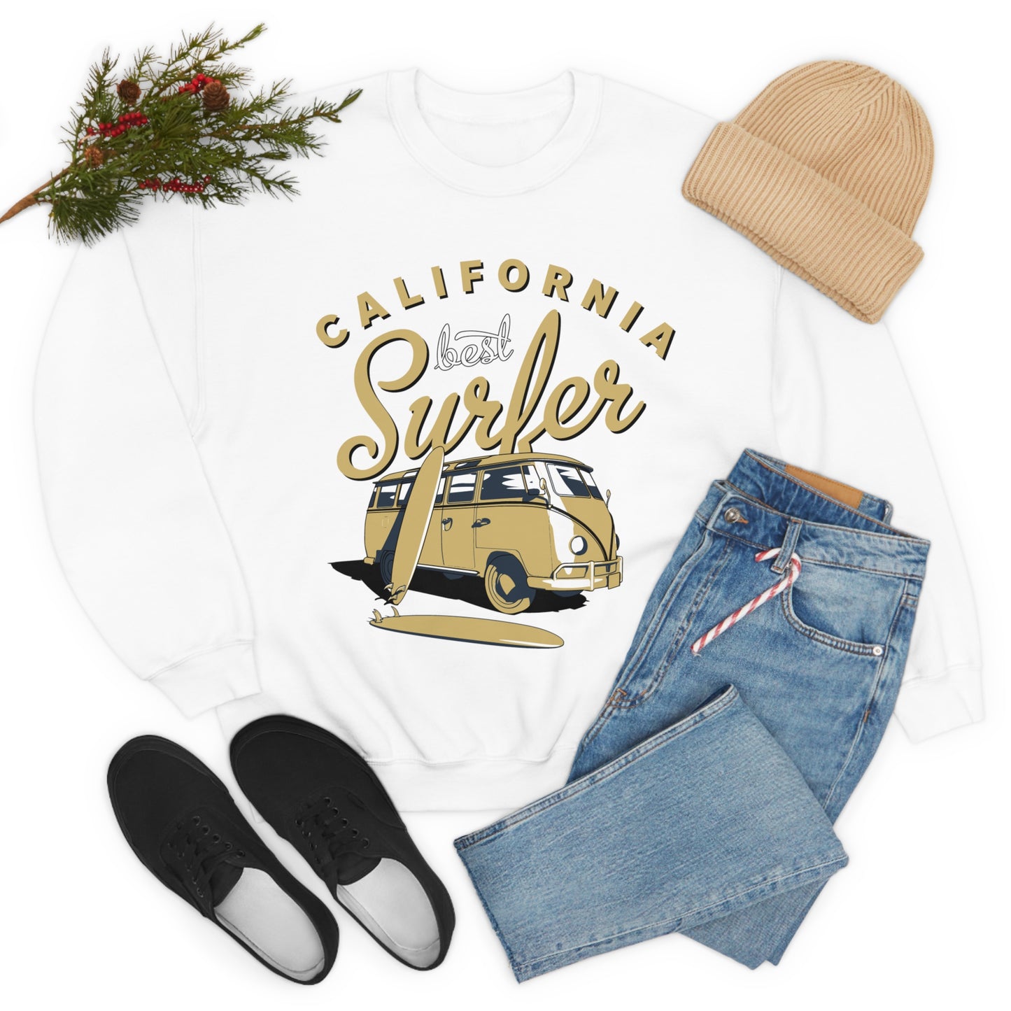 California-Best surfer Crewneck Sweatshirt