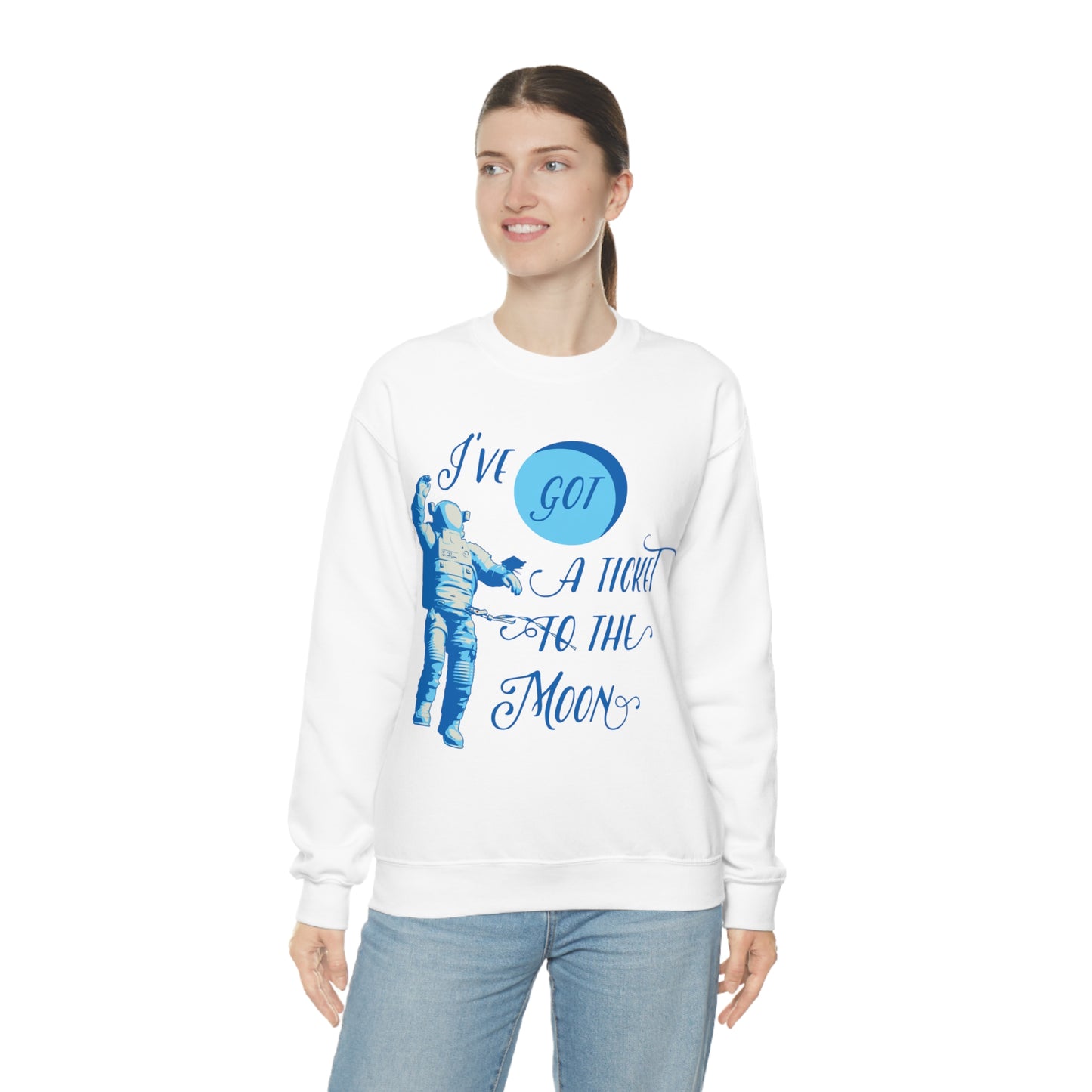 Got a ticket to the moon Crewneck Sweatshirt