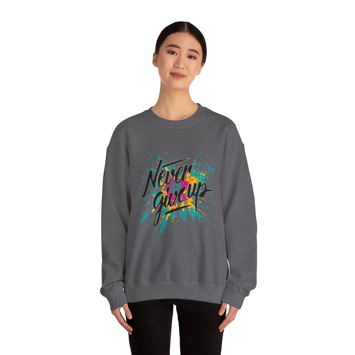 Never give up Crewneck Sweatshirt