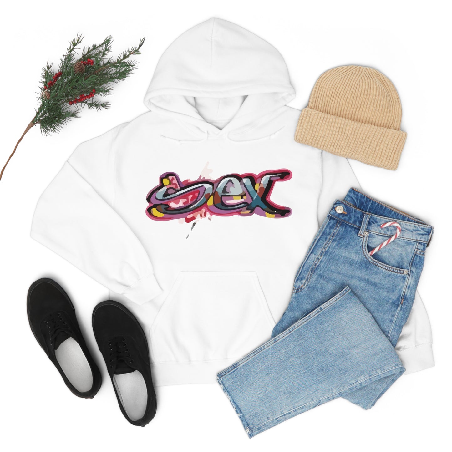 Sex colorful graffiti Hoodie