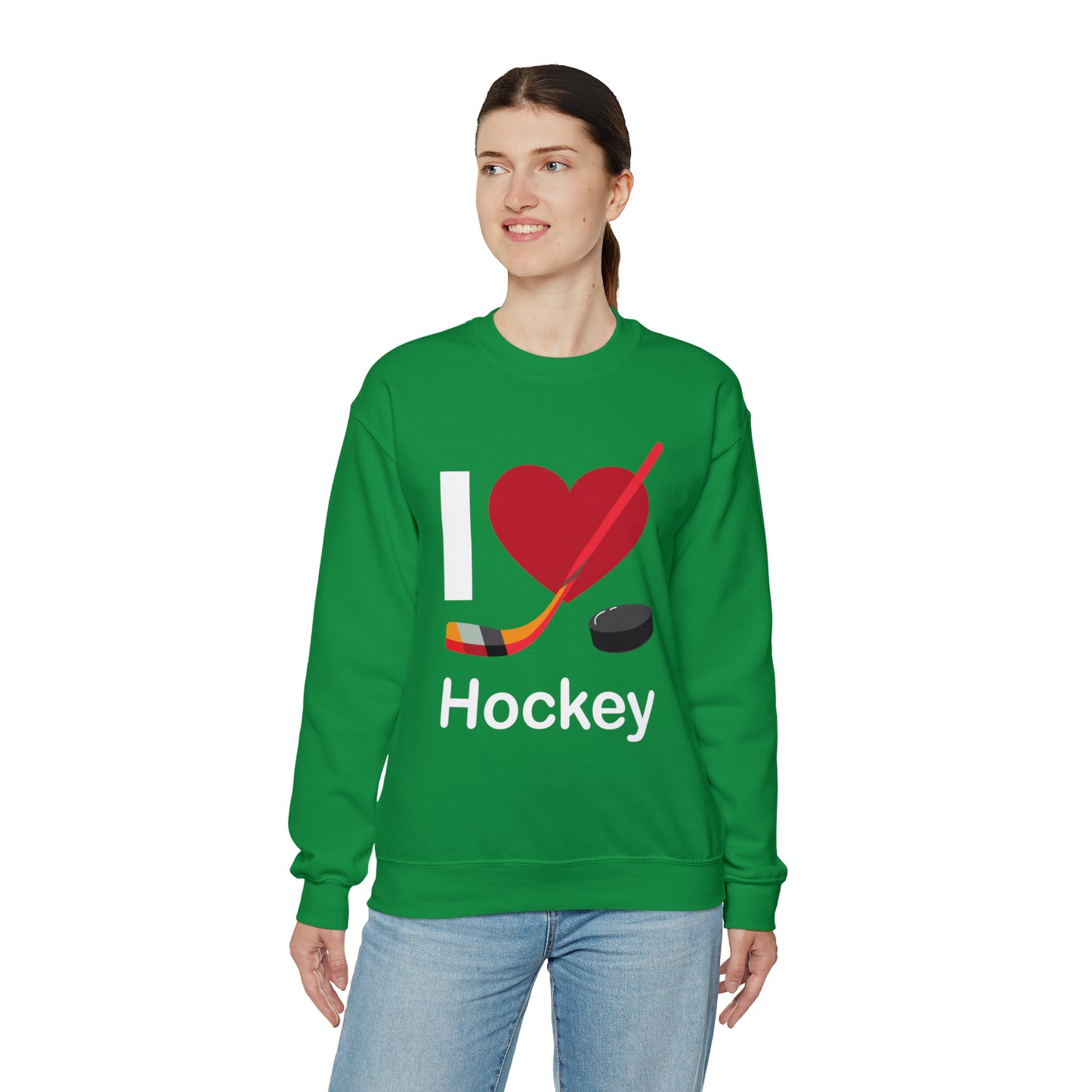 I love hockey Crewneck Sweatshirt