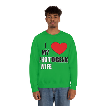 I love my pHOTogenic wife Crewneck Sweatshirt