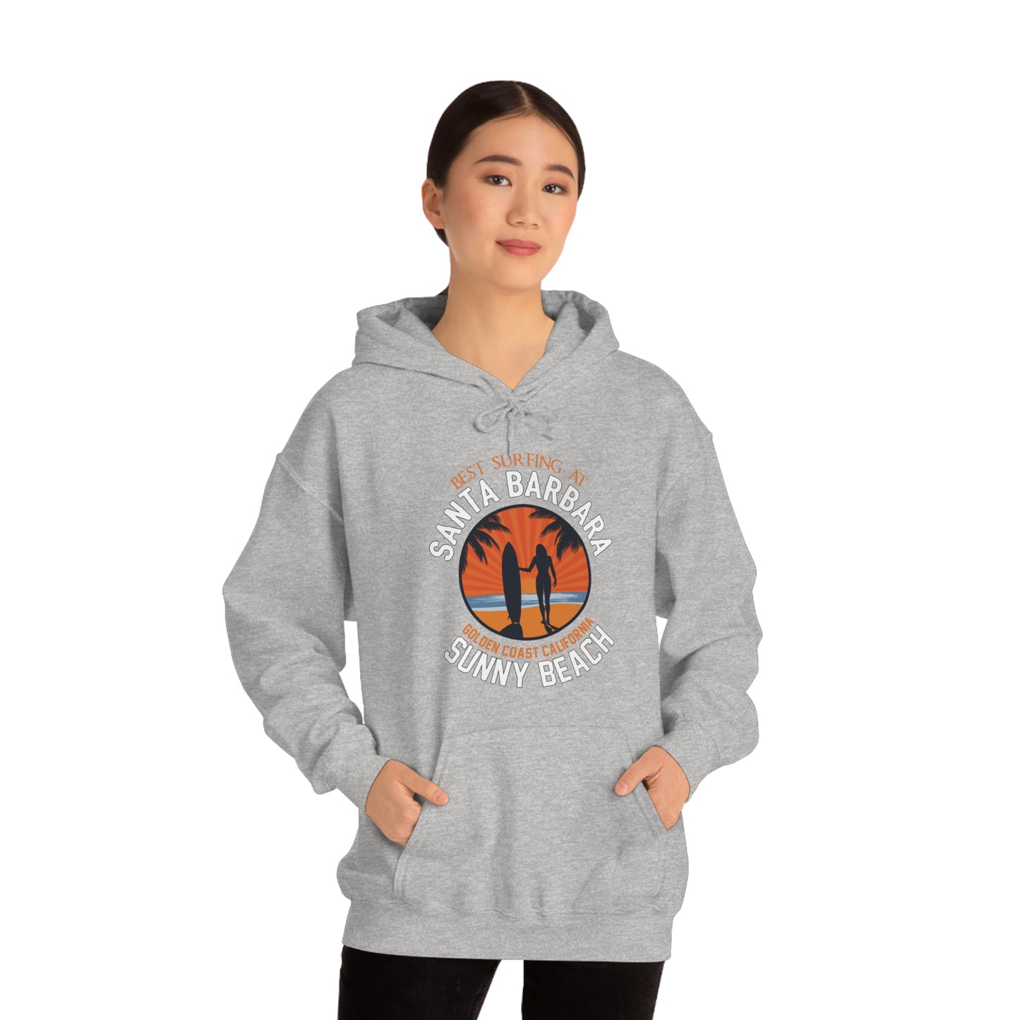 Santa Barbara sunny beach Hoodie