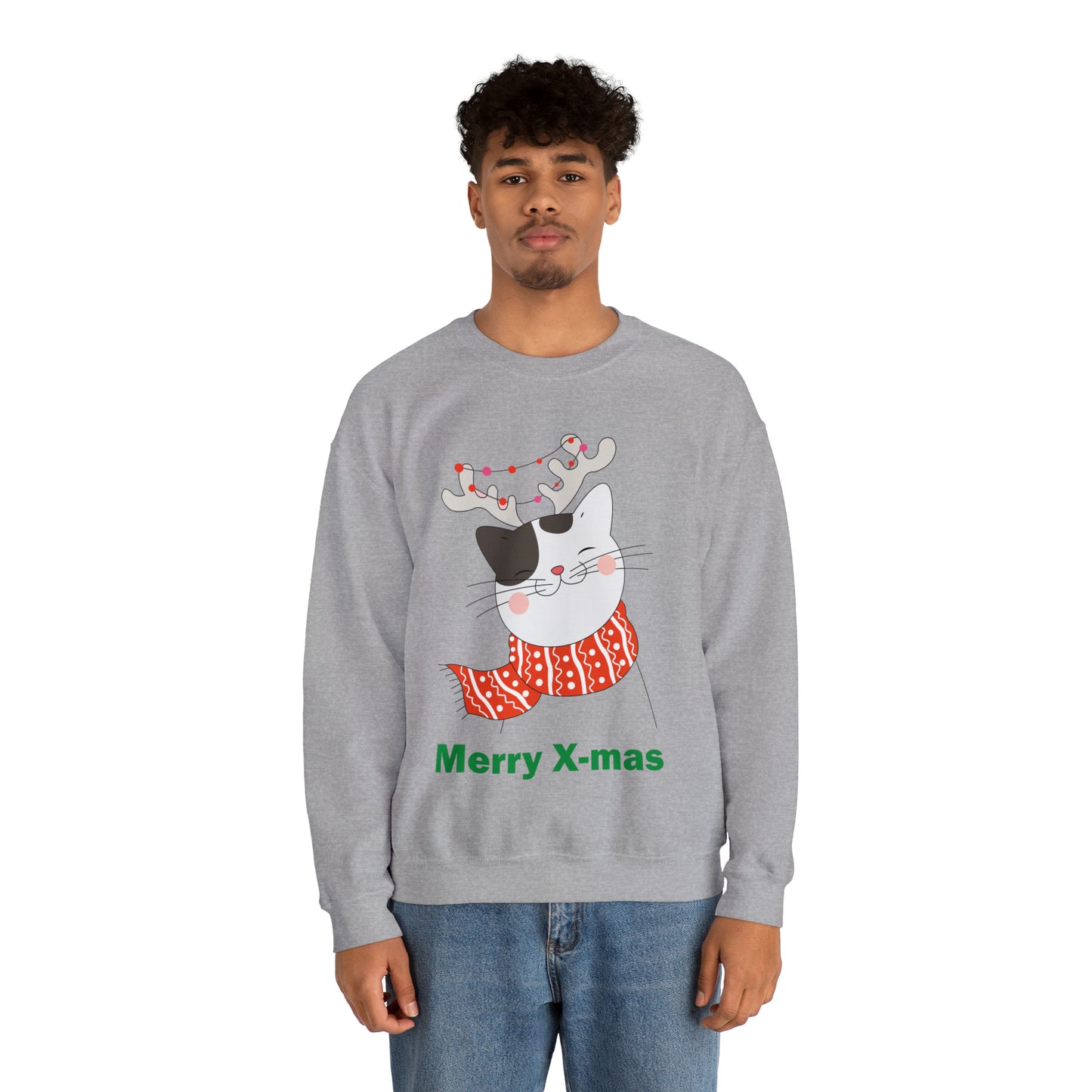 Merry X-mas cat Crewneck Sweatshirt