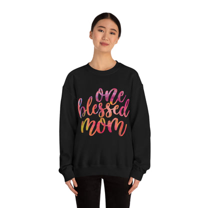 One blessed mom Crewneck Sweatshirt