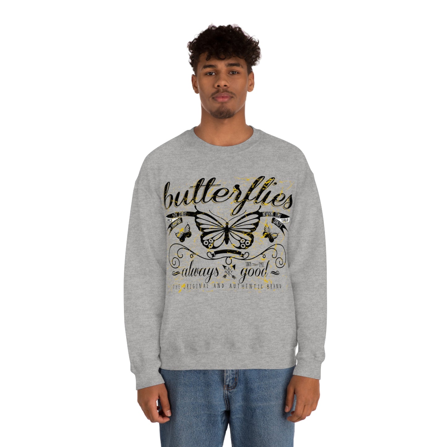 Butterflies Always Good Crewneck Sweatshirt