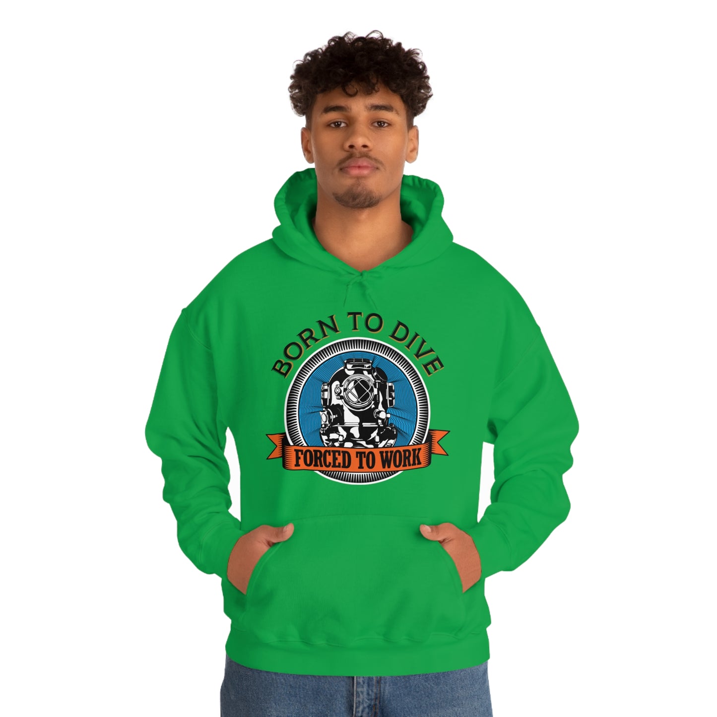 Born to dive force to work Hoodie