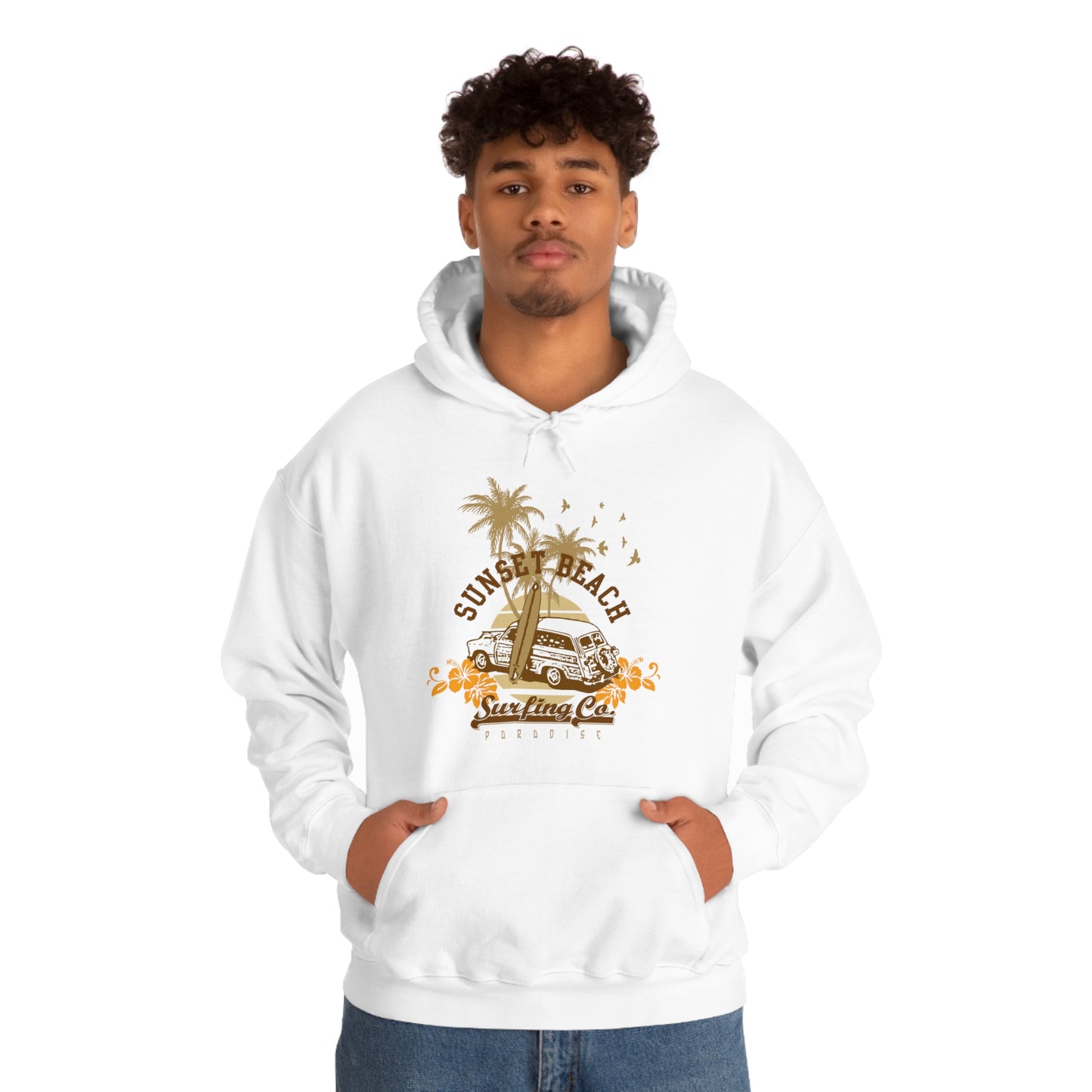 Sunset Beach Surfing Paradise Hoodie