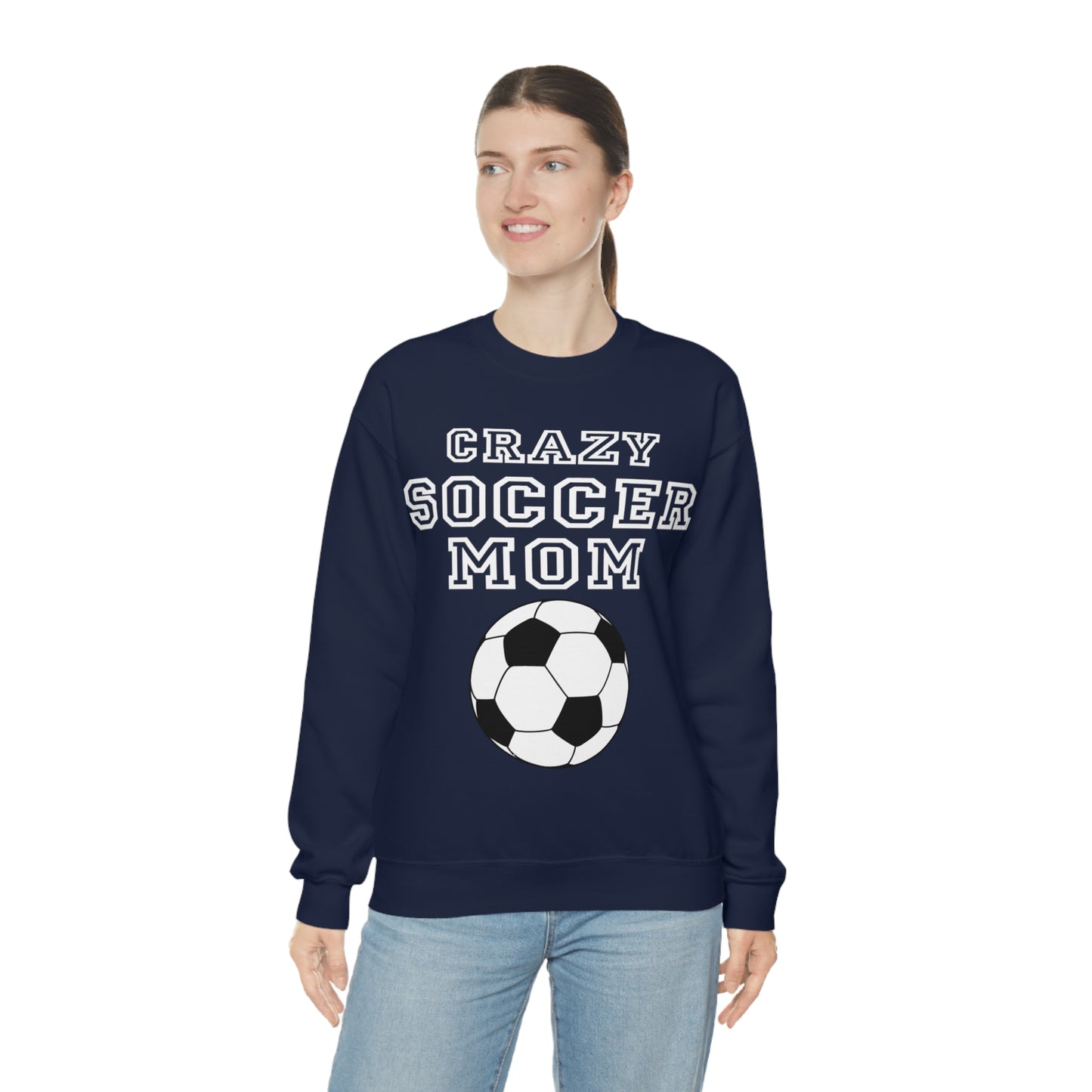 Crazy soccer mom Crewneck Sweatshirt