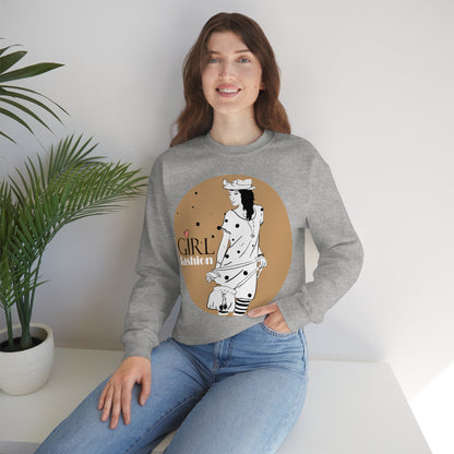 Polka dot Girl fashion Crewneck Sweatshirt