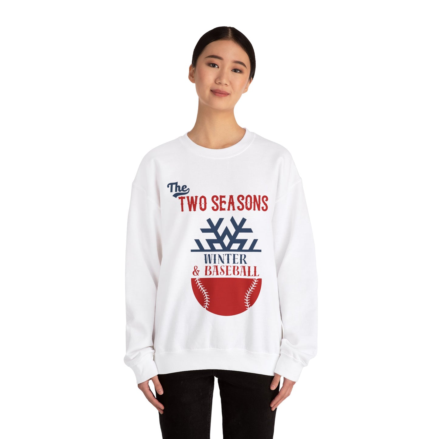 Two Seasons Winter & Baseball Crewneck Sweatshirt