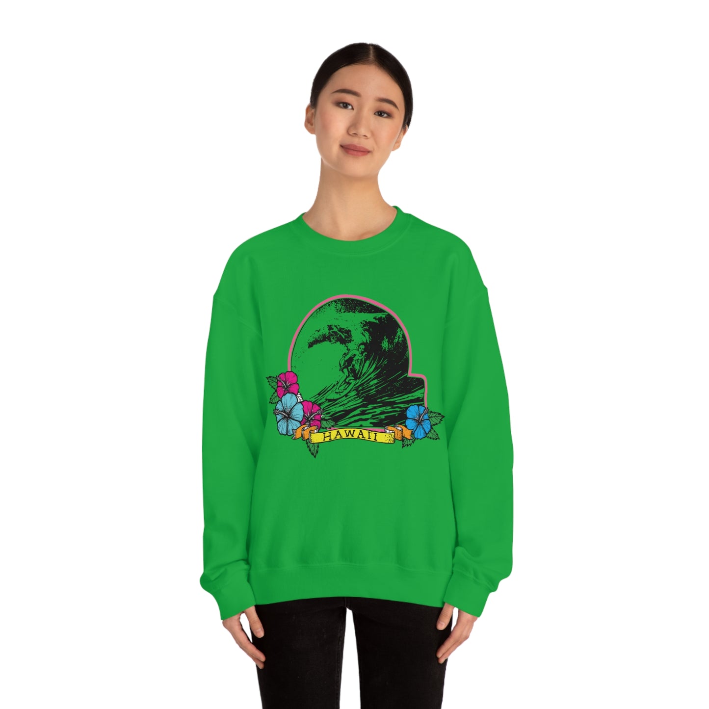 Hawaii Waves Crewneck Sweatshirt