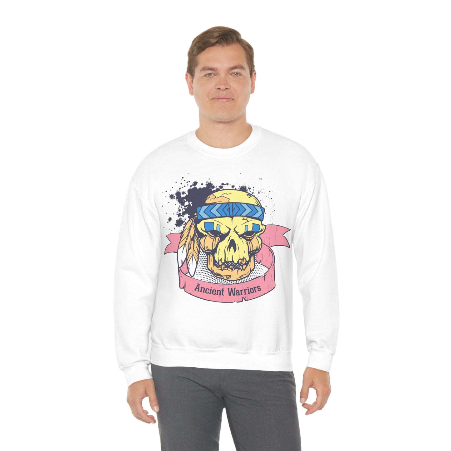 Ancient Warrior Skull Chief Crewneck Sweatshirt