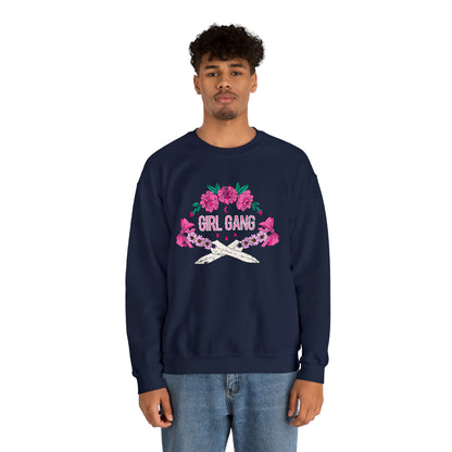 Girl Gang Beauty and Dangerous Crewneck Sweatshirt