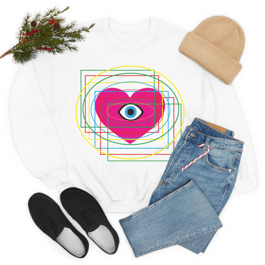 Eye Love in all dimension Crewneck Sweatshirt