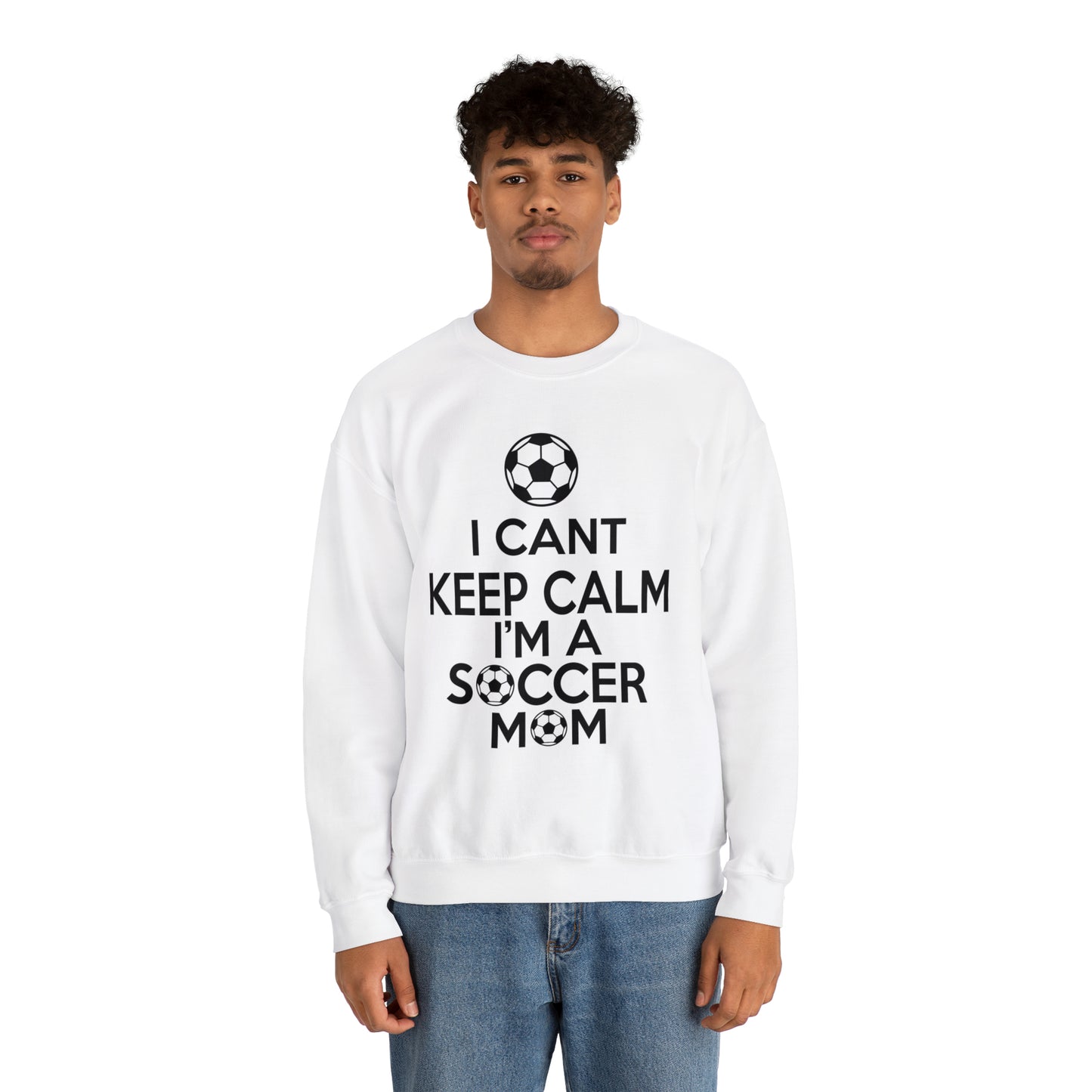 I can't keep calm I'm a soccer mom Crewneck Sweatshirt