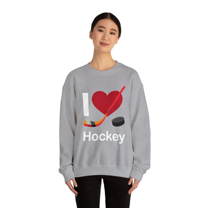 I love hockey Crewneck Sweatshirt