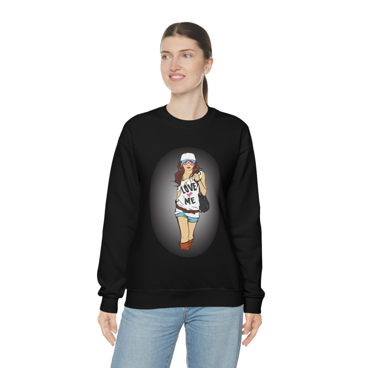 Love Me Lady Crewneck Sweatshirt