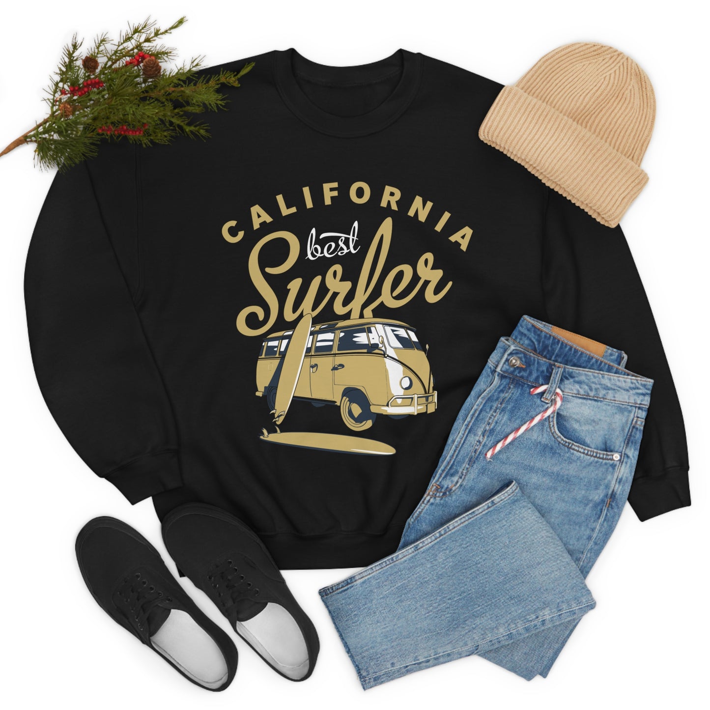 California-Best surfer Crewneck Sweatshirt