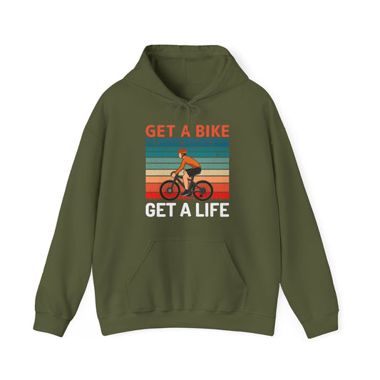 Get a bike and get a life vintage Hoodie