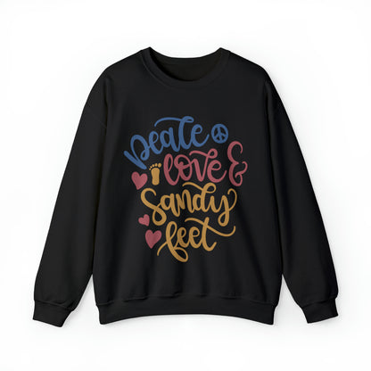 Peace_love_and_sandy_feet Crewneck Sweatshirt