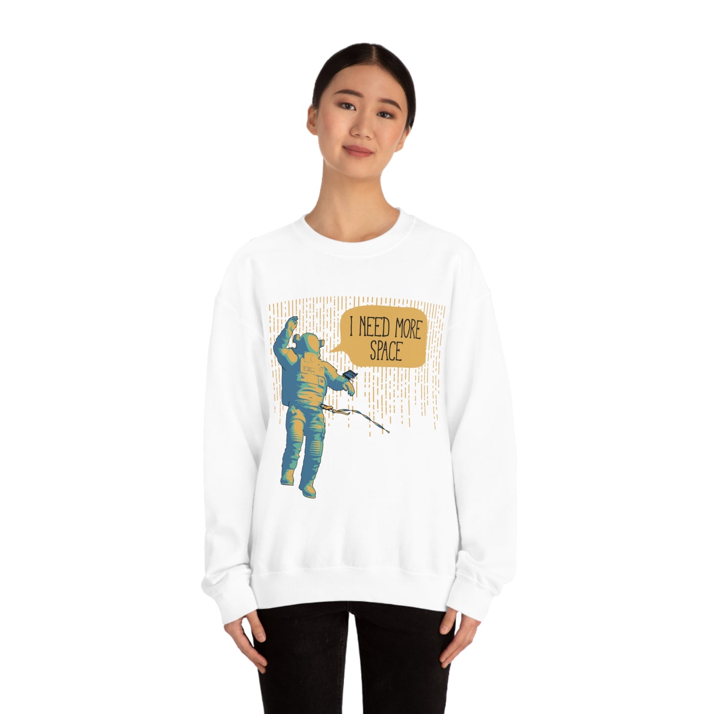 I need more_Space Crewneck Sweatshirt