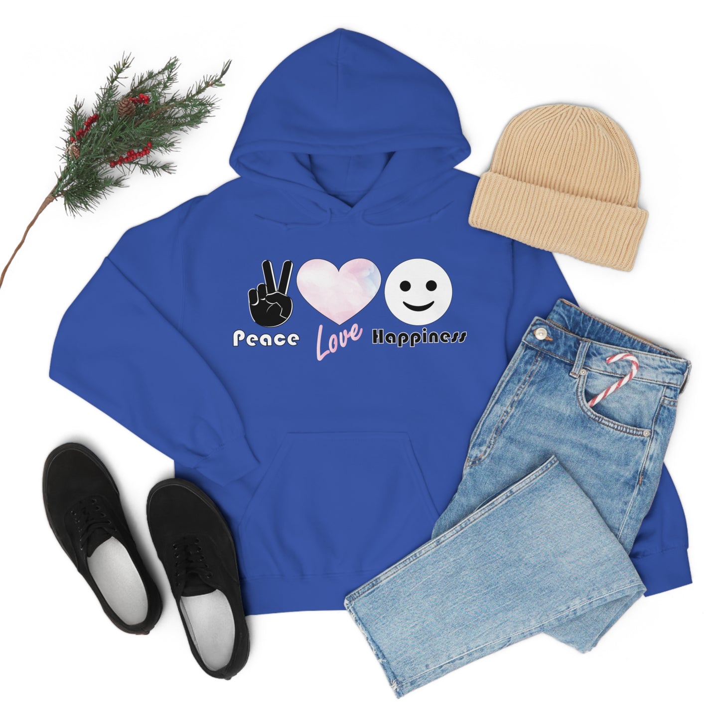 Peace-Love-Happiness Hoodie