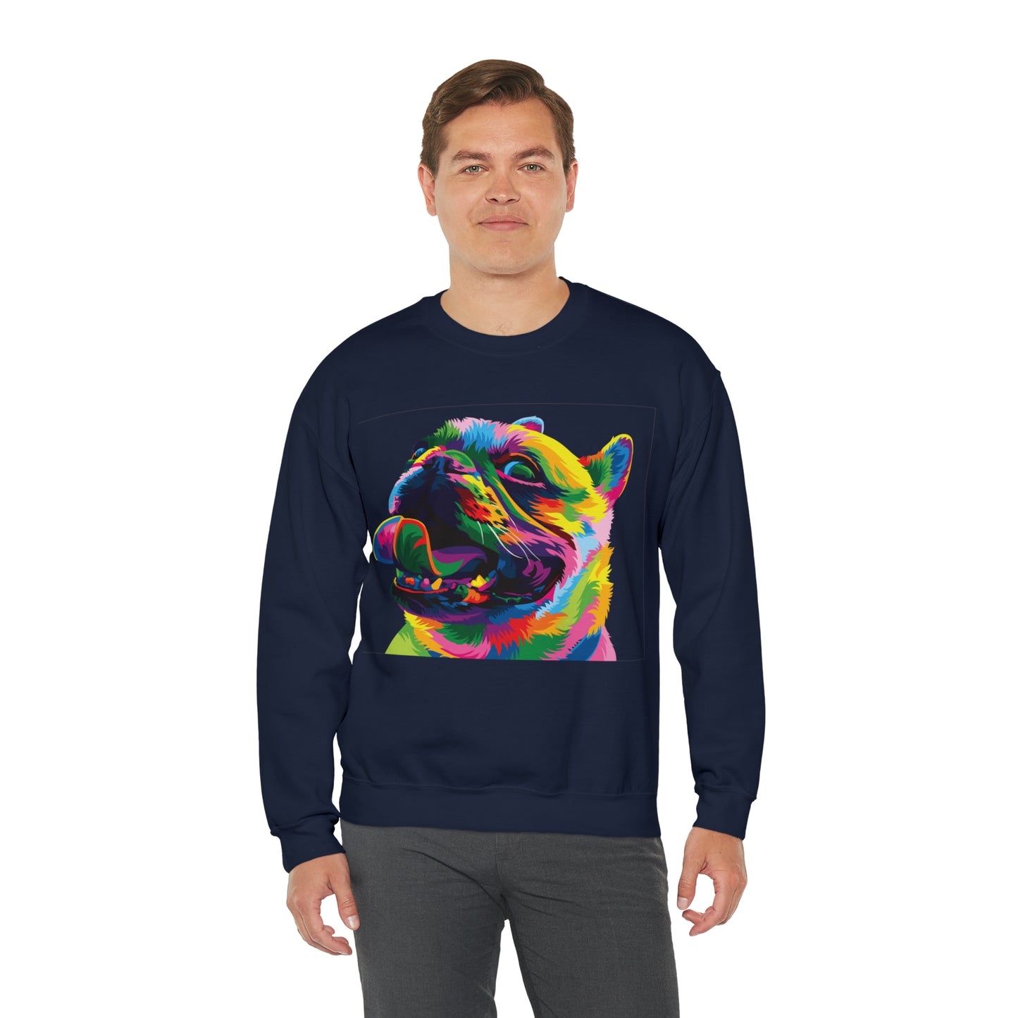 Colorful Dog Crewneck Sweatshirt