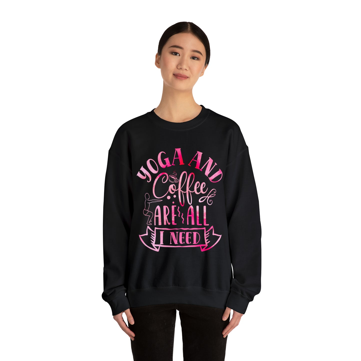 Yoga And Coffee Are All I Need Crewneck Sweatshirt