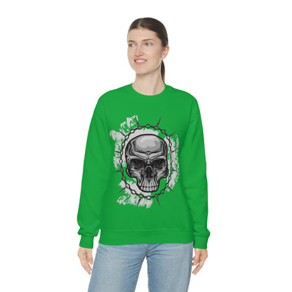 Skull Chain Splatter Crewneck Sweatshirt