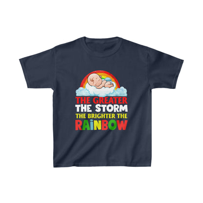 The greater storm the brighter the rainbow