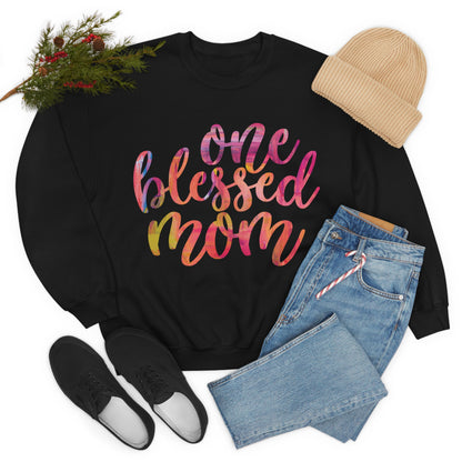 One blessed mom Crewneck Sweatshirt