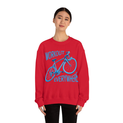 Workout everywhere bike Crewneck Sweatshirt