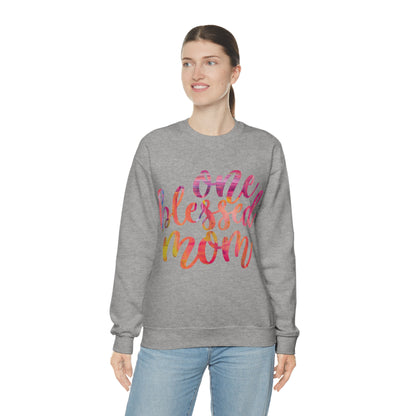 One blessed mom Crewneck Sweatshirt