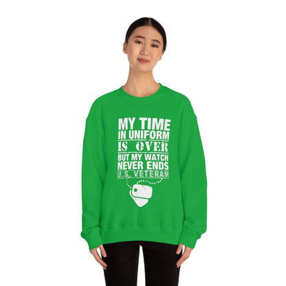 my time in uniform is over Crewneck Sweatshirt