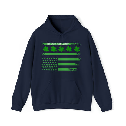 Blessed not lucky St. Patrick's flag Hoodie