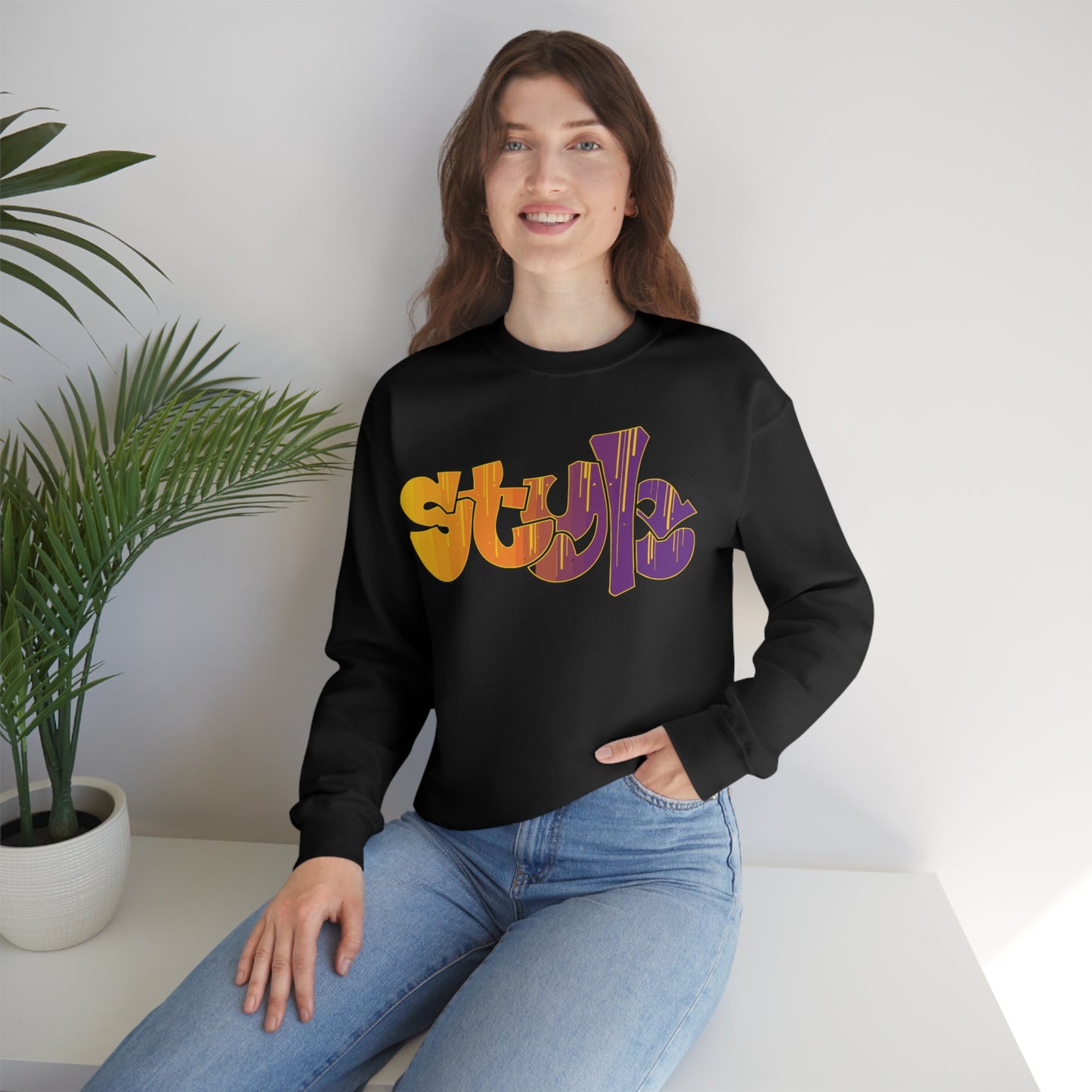 Style colorful graffiti Crewneck Sweatshirt