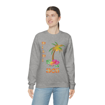 Miami Palm Tree Crewneck Sweatshirt