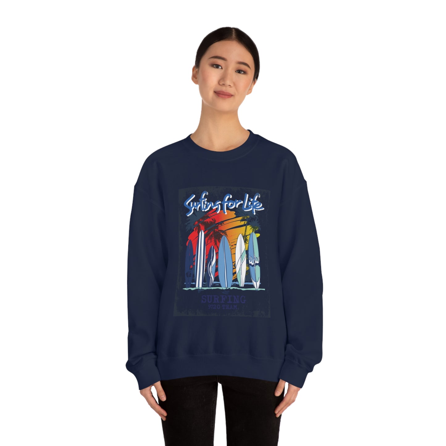 Surfing For Life Crewneck Sweatshirt