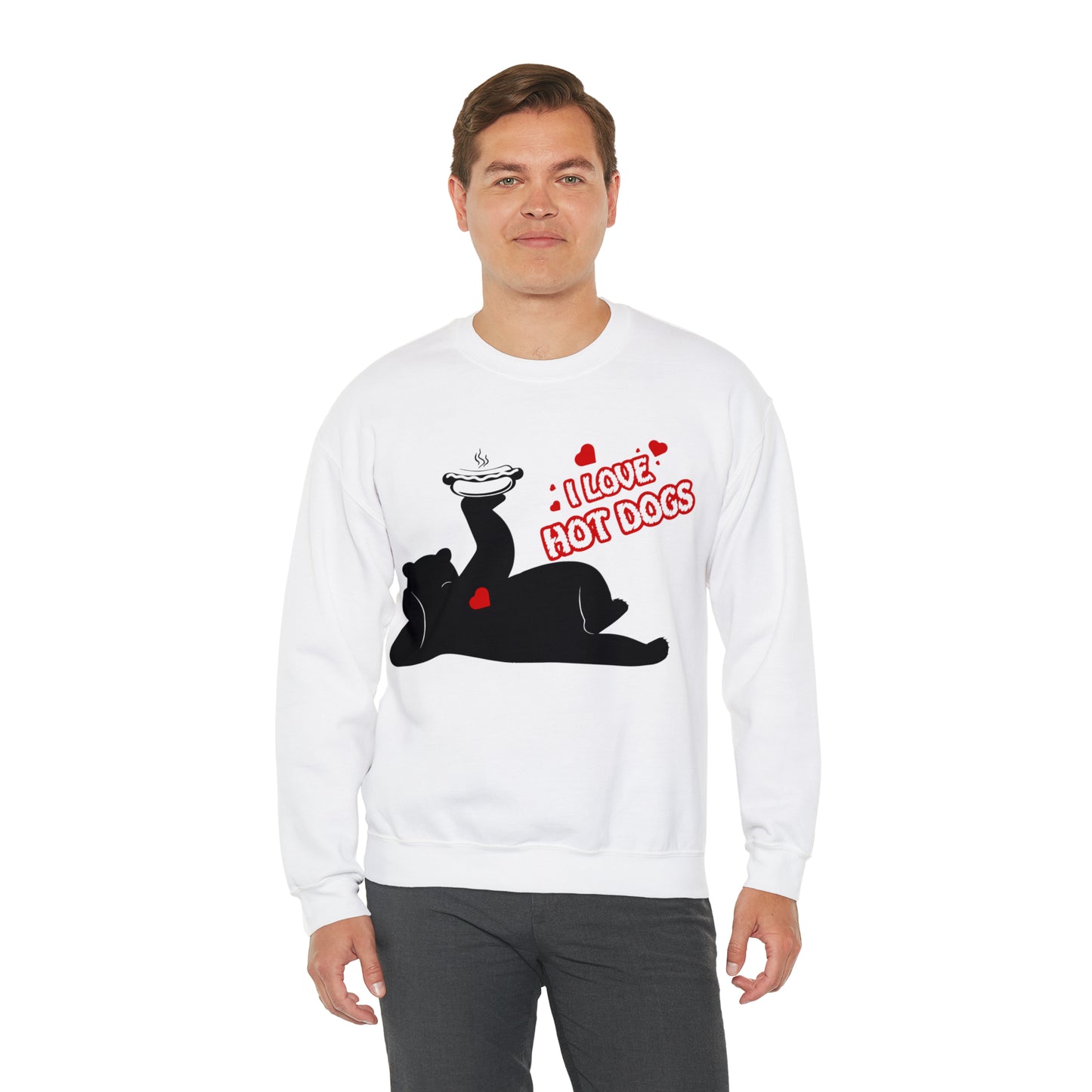 i love hot dogs Crewneck Sweatshirt