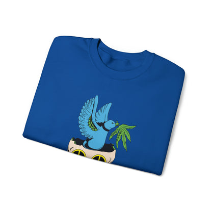 Peace Hippie Bird Crewneck Sweatshirt