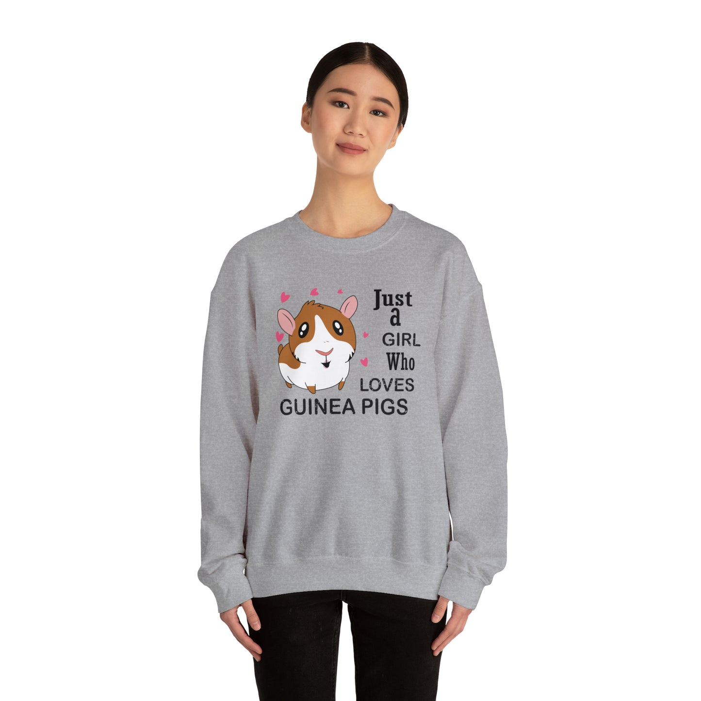 A girl who loves guinea pigs Crewneck Sweatshirt